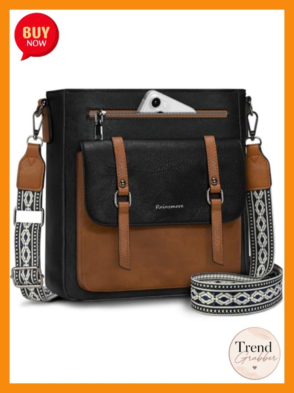 Waterproof PU Leather Crossbody Bag Lightweight Hobo Purse Women